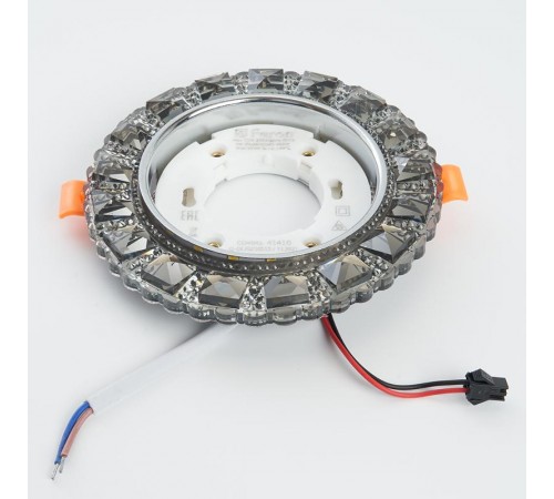 Светильник точечный встраиваемый декоративный CD4045 20LED*2835 SMD 4000K, 15W GX53, без лампы, серый, хром  41410  Feron