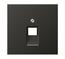 Крышка для одинарных телефонных и компьютерных розеток (UAE), фиксация винтом; металл; антрацит; Aluminium  AL2969-1UAAN  Jung