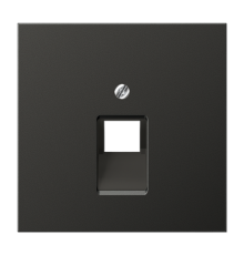 Крышка для одинарных телефонных и компьютерных розеток (UAE), фиксация винтом; металл; антрацит; Aluminium  AL2969-1UAAN  Jung