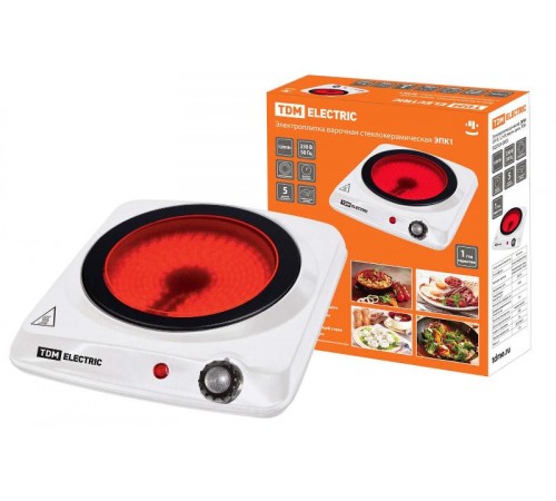 Электроплитка одноконф. ЭПК1 230 В, 1,2 кВт, керам. Диск  SQ2504-0005  TDM