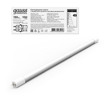 Лампа светодиодная Elementary T8 10W 780lm 4000K G13 600mm стекло поворотная LED 1/30  93020-R  Gauss