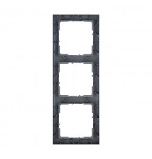 SUNO Рамка декоративная универсальная 3-постовая Цвет "Матовый алюминий"  721563  Legrand