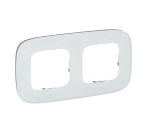 Valena ALLURE Белое стекло Рамка 2-ая  755542  Legrand