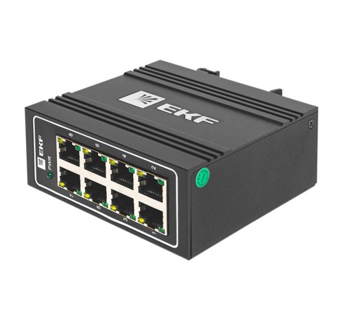 Промышленный неуправляемый коммутатор EKF TSX-100 8 портов 10/100 Мбит/с  TSX-100-UN-8  EKF