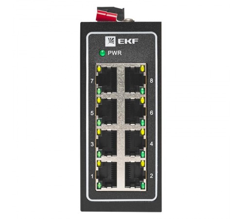 Промышленный неуправляемый коммутатор EKF TSX-100 8 портов 10/100 Мбит/с  TSX-100-UN-8  EKF