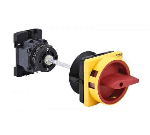 Выключатель-Разъединитель 3P 20A IP20 с красной выносной рукояткой на дин-рейке/плате с замком  MSD20340R  SE