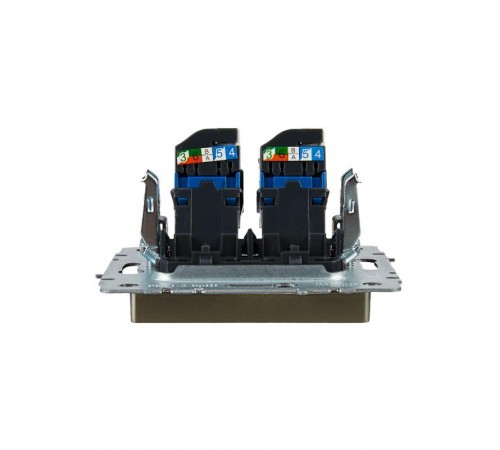 BRITE Розетка компьютерная 2-ая RJ45 кат.6 РК11-2-БрШ шампань  BR-K20-2-K37  IEK