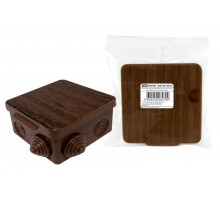 Коробка распределительная о/п 100х100х55мм, крышка, бук, IP54, 8вх. инд. штрихкод  SQ1401-0613  TDM