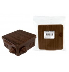 Коробка распределительная о/п 100х100х55мм, крышка, бук, IP54, 8вх. инд. штрихкод  SQ1401-0613  TDM