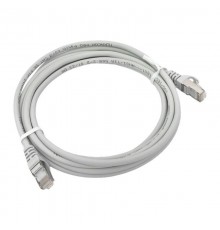 Патч-корд TERACOM PRO Cat.5E экранированный FTP оболочка LSZH серый (3,0м)  TRP-5EFTP-LSH-3M-GY  EKF