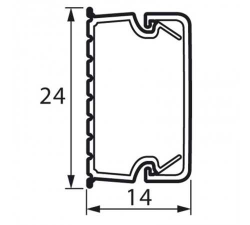 Мини-канал Metra - 24x14 - 2 метра - с крышкой - белый  638193  Legrand