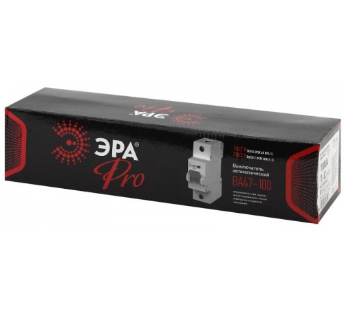 Выключатель автоматический однополюсный Pro Pro NO-901-32 ВА47-100 1P 100А кривая C  Б0031793  ЭРА