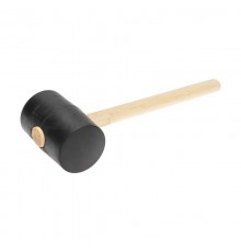 Киянка резиновая 1130 г, черная резина, деревянная рукоятка  KR-12-8146  Kranz