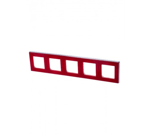 ABB Levit Красный / дымчатый чёрный Рамка 5-ая  3901H-A05050 65W  2CHH015050A6065  ABB