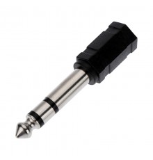 Переходник штекер стерео 6,3 мм - гнездо стерео 3,5 мм, пластик  14-0202  REXANT