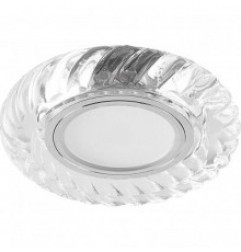 Светильник точечный встраиваемый под лампу, с LED подсветкой CD986 15LED*2835 SMD 4000K, MR16 50W G5.3, прозрачный  32663  FERON