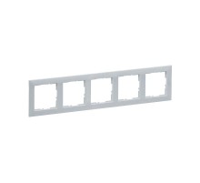 SUNO Рамка декоративная универсальная 5-постовая Цвет "Алюминий"  721515  Legrand