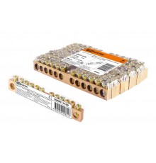 Шина "N" нулевая 6х9мм 12/2 (12 групп/крепеж по краям) инд. стикер  SQ0801-0160  TDM