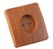 Розетка скрытой установки, одноместная, цвет дуб  РС16-301-05  HEGEL