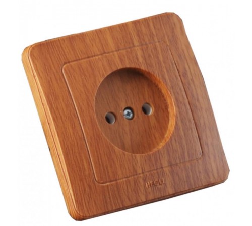 Розетка скрытой установки, одноместная, цвет дуб  РС16-301-05  HEGEL