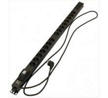 SHE-15SH-3IEC-B-2.5EU Блок розеток, вертикальный, 15 розеток Schuko, 3 розетки IEC320 C13, автоматический выкл,1040x44.4x44.4мм  396991  Hyperline