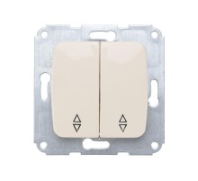 DEA Переключатель 2кл прох. с/у 10А мех. Беж  KR-78-0237  Kranz