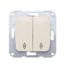 DEA Переключатель 2кл прох. с/у 10А мех. Беж  KR-78-0237  Kranz
