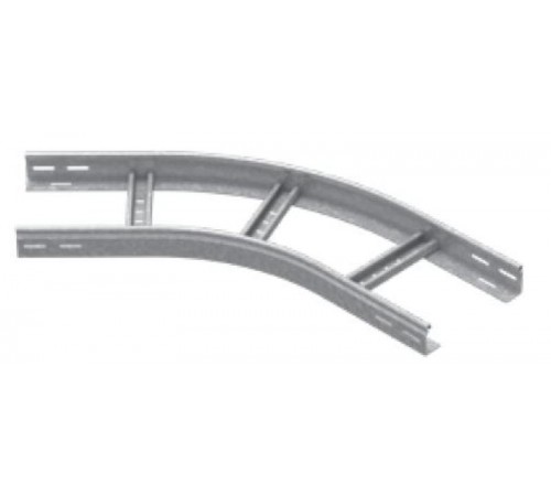 Поворот 45 град. для лестничного лотка НЛО 600х50х3000, толщ. 1,2 мм, Сендзимир цинк, 036265  ПЛНЛО45-600х50-1,2-R330-СЦ  Ostec