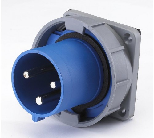 Вилка для скрытой проводки 633 2Р+РЕ 63А 220В IP67 В  26065DEK  DEKraft