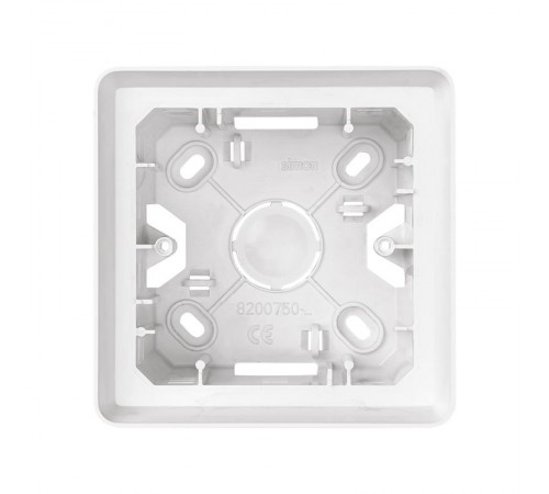 Simon 82 Монтажная коробка для накладного монтажа, 1 пост,  S82 Detail, белый  8200750-030  Simon