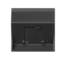 Simon CIMA 500 Адаптер для 1 шт RJ-45 CJ545.., CJ645.., CJ6A45F + MD67, наклон, крышка, 50х50мм, 500CIMA, графит  50000081-038  Simon