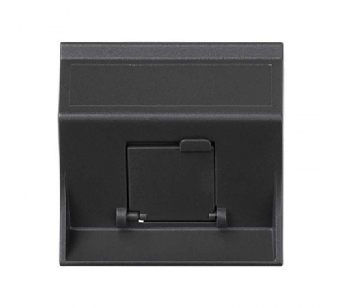 Simon CIMA 500 Адаптер для 1 шт RJ-45 CJ545.., CJ645.., CJ6A45F + MD67, наклон, крышка, 50х50мм, 500CIMA, графит  50000081-038  Simon