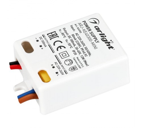 Блок питания ARJ-KE40300-MINI (12W, 300mA, PFC)  024902  Arlight