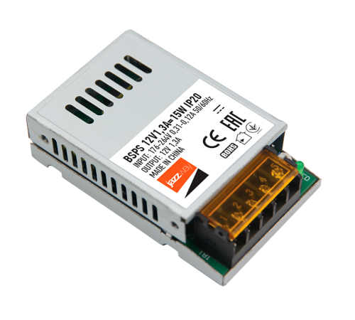 Драйвер для светодиодной ленты LED BSPS 15Вт 12В IP20  3329358  Jazzway