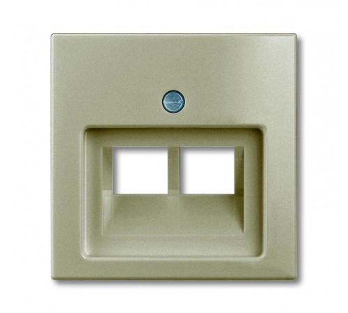 ABB Basic 55 Шампань Накладка 2-ой ТЛФ/комп розетки наклонной  1753-0-0203   2CKA001753A0203  ABB