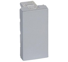 Заглушка Mosaic 1М (цвет - алюминий)  079270  Legrand