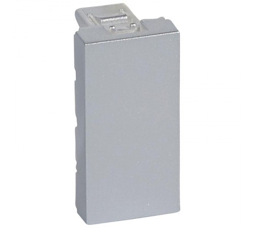 Заглушка Mosaic 1М (цвет - алюминий)  079270  Legrand