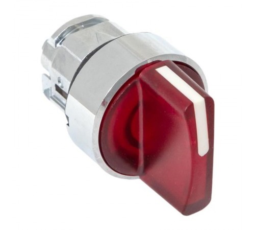 Исполнительный механизм переключателя ХB4 красный на 3 положения возвратный без фиксации, с подсветкой с короткой ручкой EKF PROxima    XB4BD3L-R   