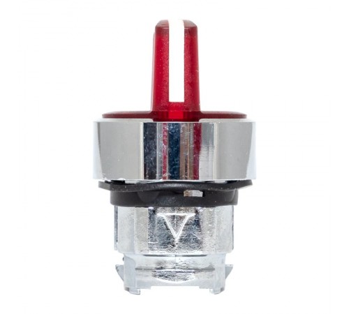 Исполнительный механизм переключателя ХB4 красный на 3 положения возвратный без фиксации, с подсветкой с короткой ручкой EKF PROxima    XB4BD3L-R   