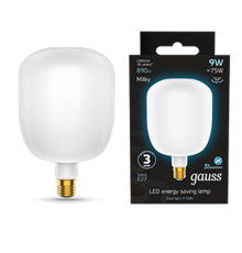 Лампа светодиодная Filament V140 9W 890lm 4100К Е27 milky LED 1/6  1015802209  Gauss