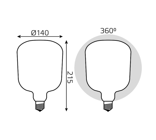 Лампа светодиодная Filament V140 9W 890lm 4100К Е27 milky LED 1/6  1015802209  Gauss