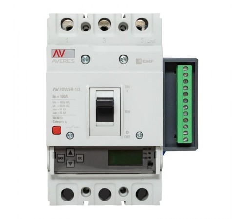 Выключатель автоматический AV POWER-1/3 160А 50kA ETU6.2  mccb-13-160-6.2-av  EKF