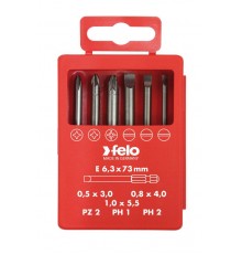 Набор бит SL/PZ/PH Industrial 73 мм в кейсе, 6 шт  03092716  Felo