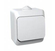 Этюд Белый О/У Выключатель 1-клавишный IP44  BA10-041B  SE