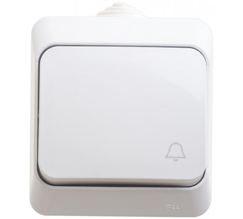 Этюд Белый О/У Выключатель 1-клавишный IP44  BA10-041B  SE