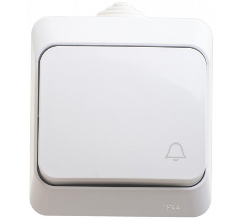 Этюд Белый О/У Выключатель 1-клавишный IP44  BA10-041B  SE