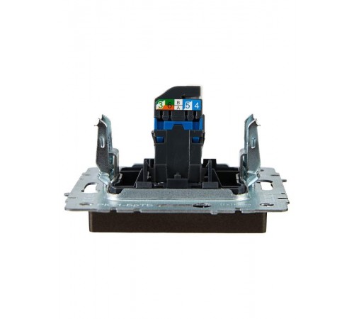 BRITE Розетка компьютерная RJ45 кат.6 РК11-БрТБ темная бронза  BR-K10-2-K45  IEK