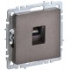 BRITE Розетка компьютерная RJ45 кат.6 РК11-БрТБ темная бронза  BR-K10-2-K45  IEK