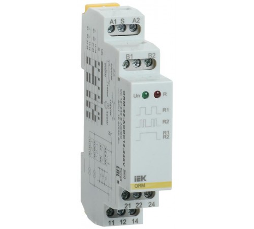 Импульсное реле ORM. 2 конт. 12-240 В AC/DC  ORM-02-ACDC12-240V  IEK