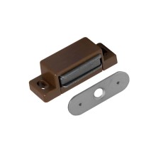 Защелка магнитная 2 кг одинарная с ответной планкой, коричневый - пакет Kre  112595  Tech-KREP